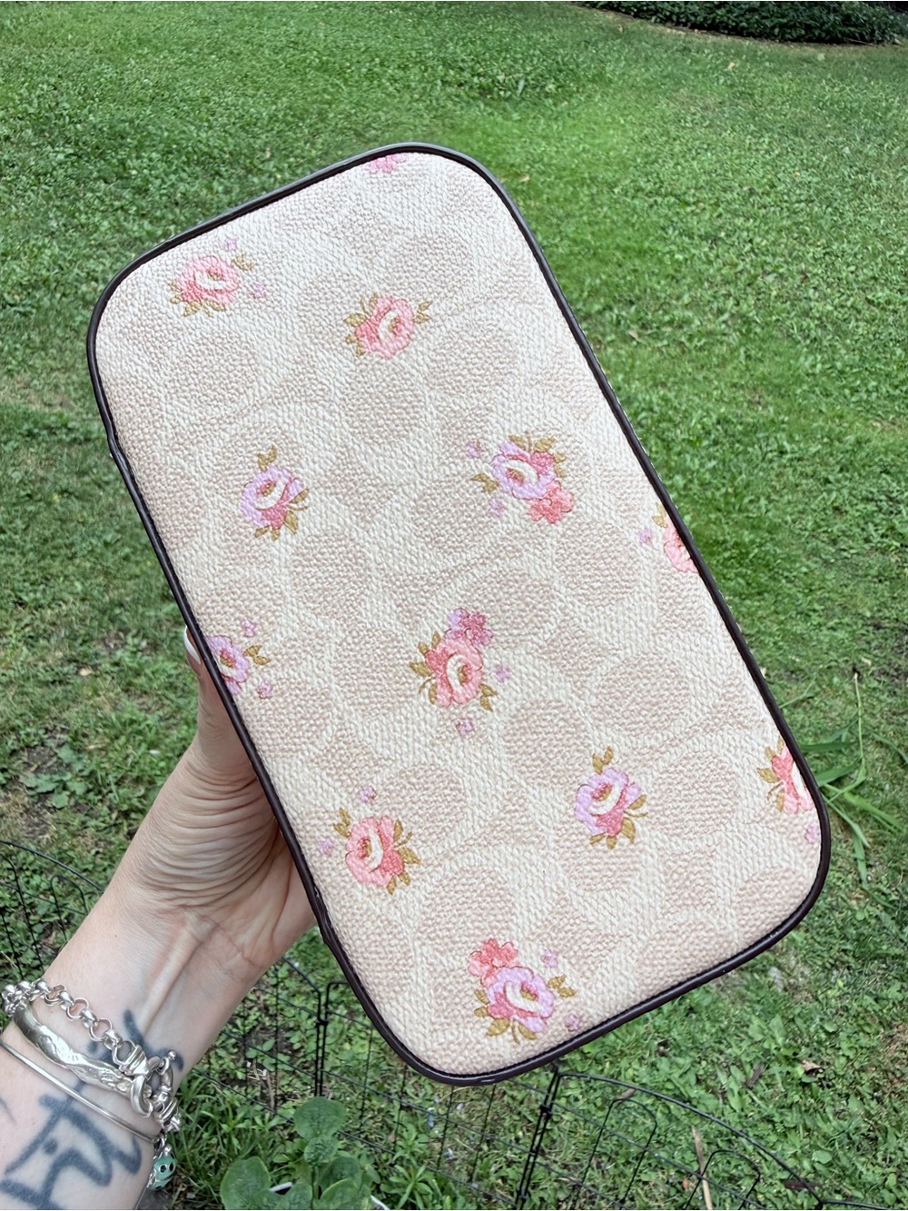 Coach Cosmetic Case In Signature Canvas With Floral Print - Picture 6 of 12